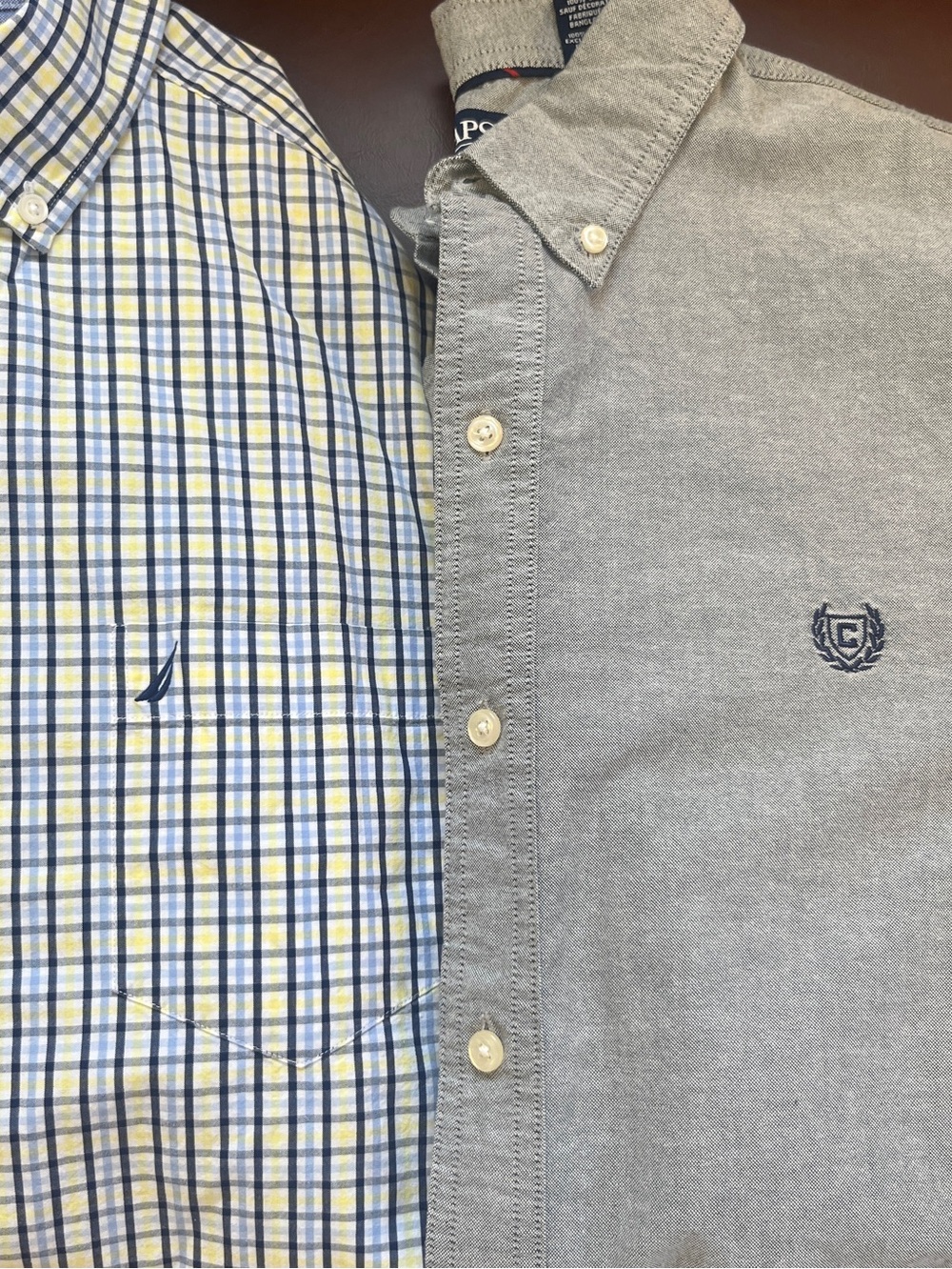 Two Men's Large Shirts - Nautica Chaps
